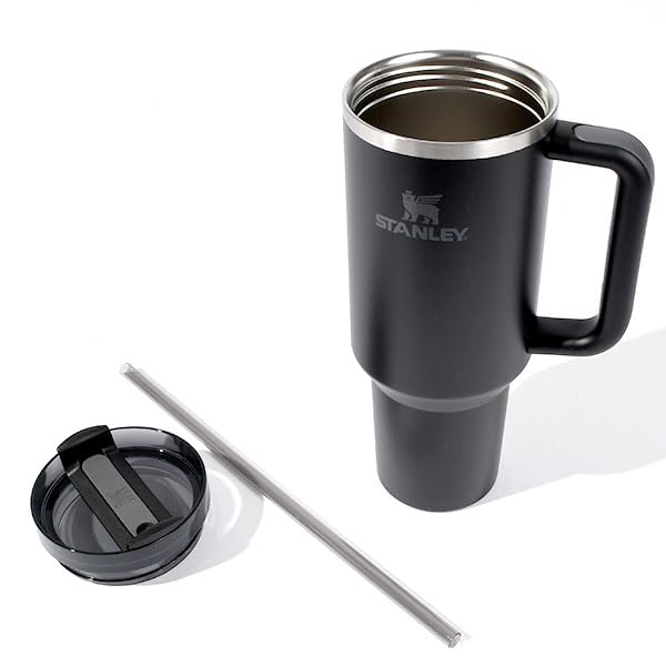 STANLEY Vacuum Slim Stainless Steel Straw 1180ml Insulated Water Cream H2.0 Quencher, 1.18L Tumbler, Bottle, 2.0