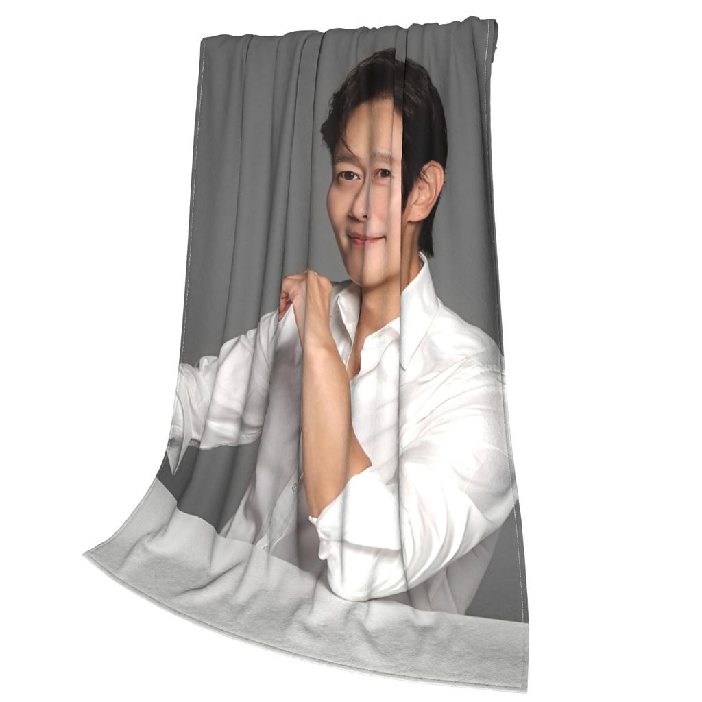 Lee Byung hun aktor Merch Koc Super Miękki Polarowy Koc Przytulna Kołdra