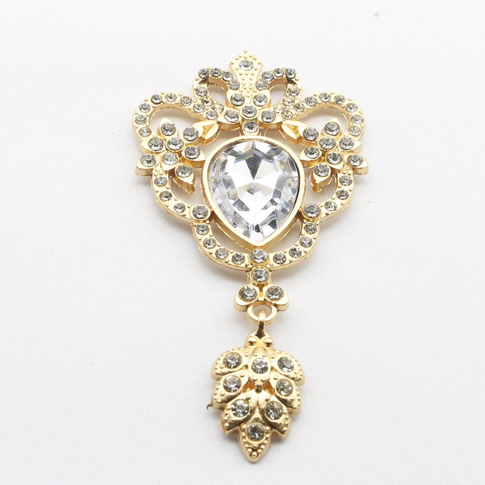 LKERAN 5 Pieces of 35 * 69MM Creative Crown Alloy Pendant, Wedding, Hair Accessories, DIY Brooch, Clothing Accessories
