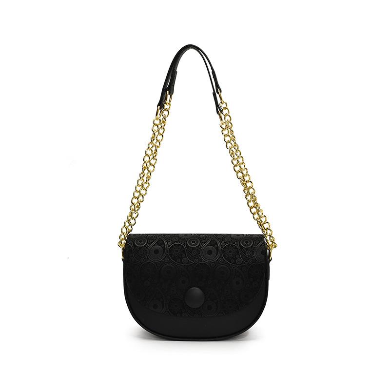 Spring small fresh solid color shoulder messenger bag new women's bag saddle bag fashion foreign trend