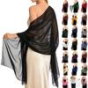 Damen-Abendschal Leichter durchsichtiger Wickelschal für formelle Party Hochzeit Abschlussball Accessoire Elegantes Design Weicher Stoff