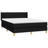 Maison Exclusive - Sommier à lattes de lit avec matelas Noir 140x200 cm Tissu