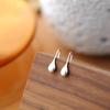 S925 Silver Water Droplet Stud Earrings for Women Minimalist Geometric Fine Jewelry Luxury Vintage Accessories