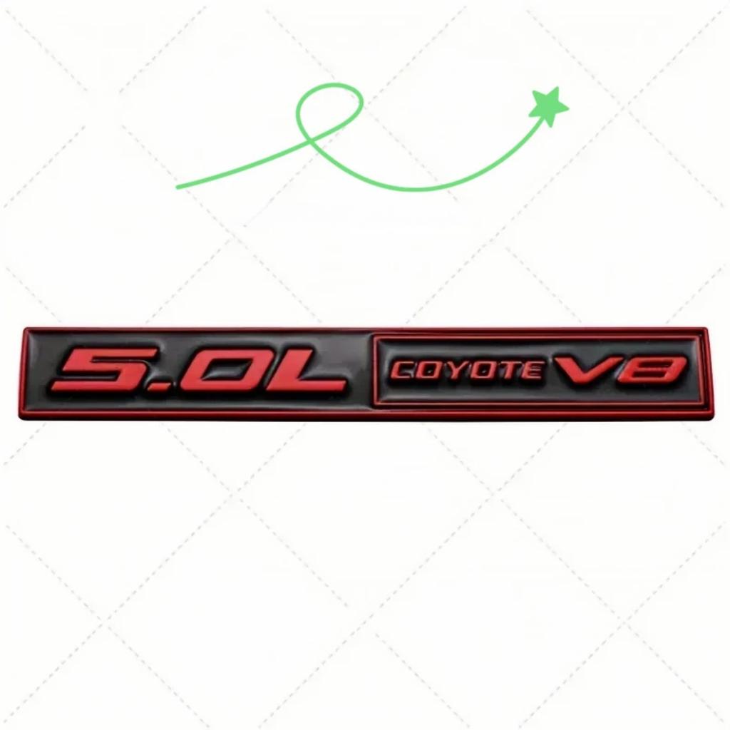 3D Metal 5.0 V8 Badge Sticker Rear Trunk Side Fender Emblem Decal