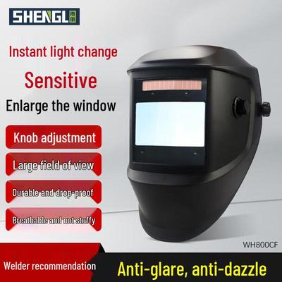 Selbstverdunkelnder Schweißhelm mit großem Sichtfenster