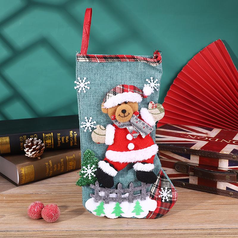 Large Christmas Gift Bag - Santa Claus, Snowman, Stocking, and Tree Ornament