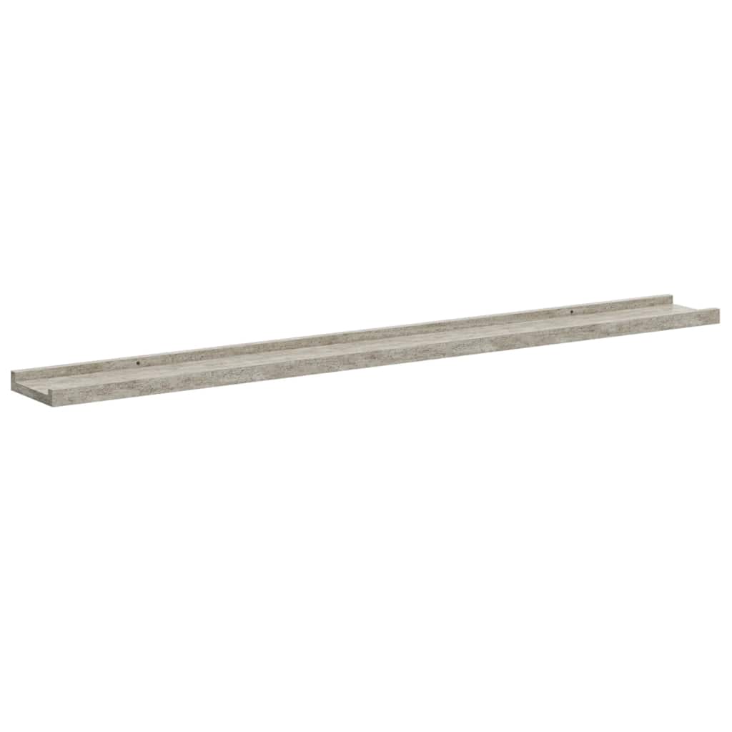 Vidaxl Półki Ścienne, 2 Szt., Szarość Betonu, 100X9X3 Cm