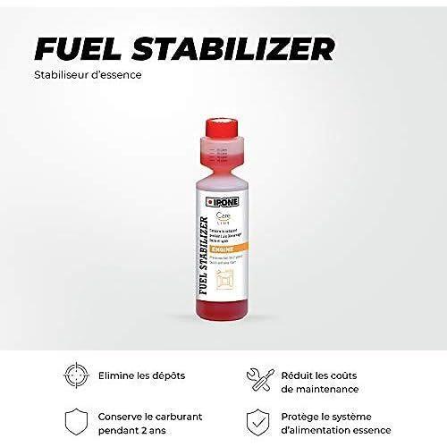 IPONE – Stabilisateur Essence - Additif de Conservation de Carburant - Fuel Stabilizer – 250 mL – Idéal pour l’Hivernage – Conserve