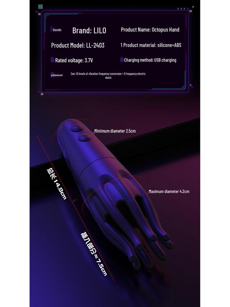 Comele Herren Oktopus Prostata-Massagegerät: Elektrischer Schock Lusttrainer & Masturbator