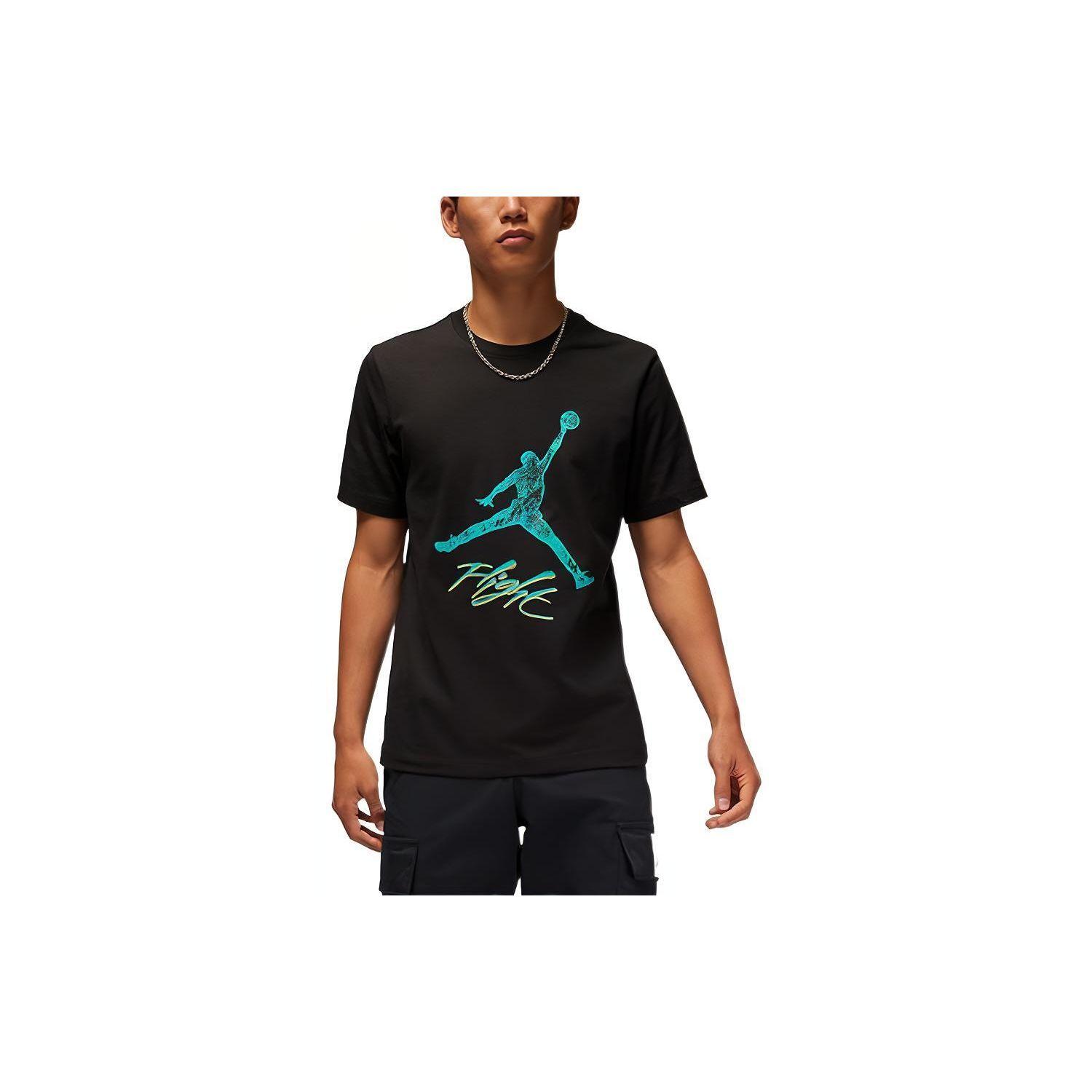 

Jordan Минималистичная повседневная футболка с большим логотипом и коротким рукавом, мужские топы, черные DQ7377-010 XL