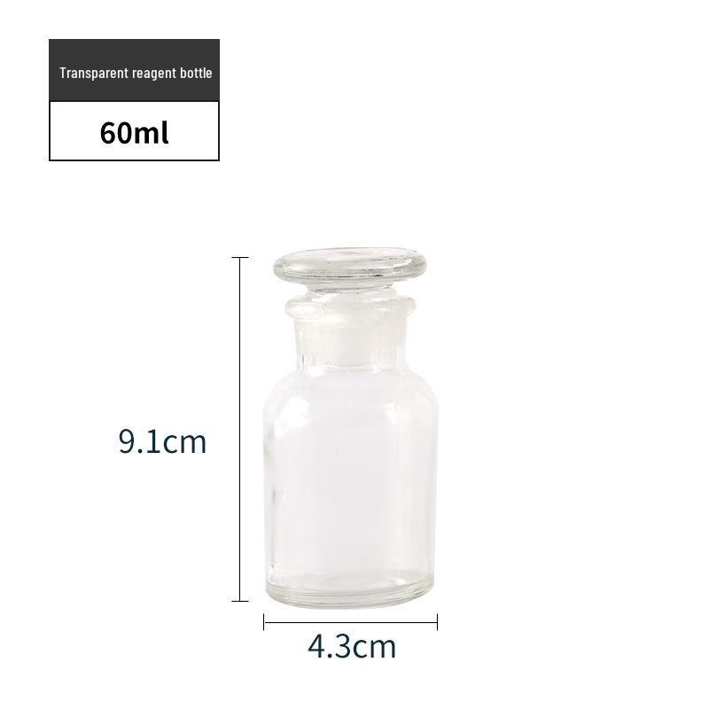 Brown Transparent Thickened Wide-Mouth Frosted Glass Reagent and Medicine Bottle