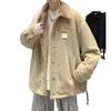 Men's Winter Lambswool Coat - Casual Thick Lapel Jacket with Fur Lining, Hong Kong Style Trendy Outerwear