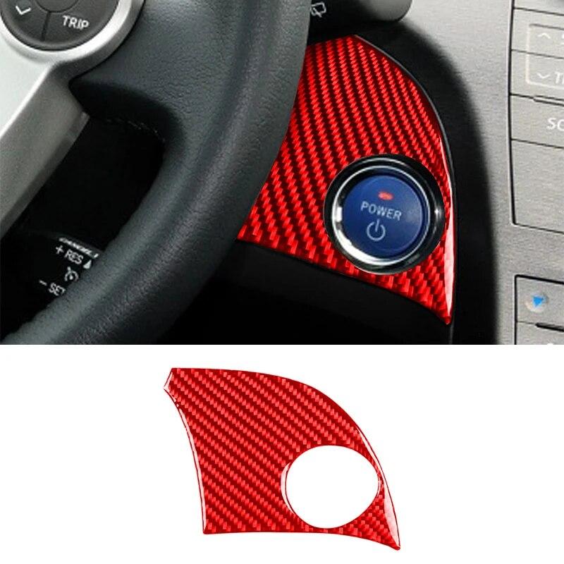 

Для Toyota Prius 2012-2015 автомобильный двигатель, кнопочная панель, декоративная крышка, наклейка из углеродного волокна, авто аксессуары для интерьера