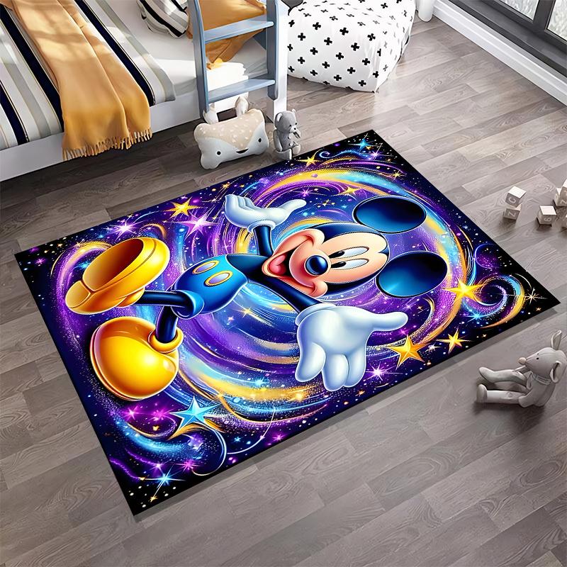 Runner Rug Mickey Mouse In Swirling Cosmic Galaxy Nebula Art Decor