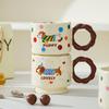 Creative cute cartoon sausage cup ceramic cup high value mug couple cup household drinking cup