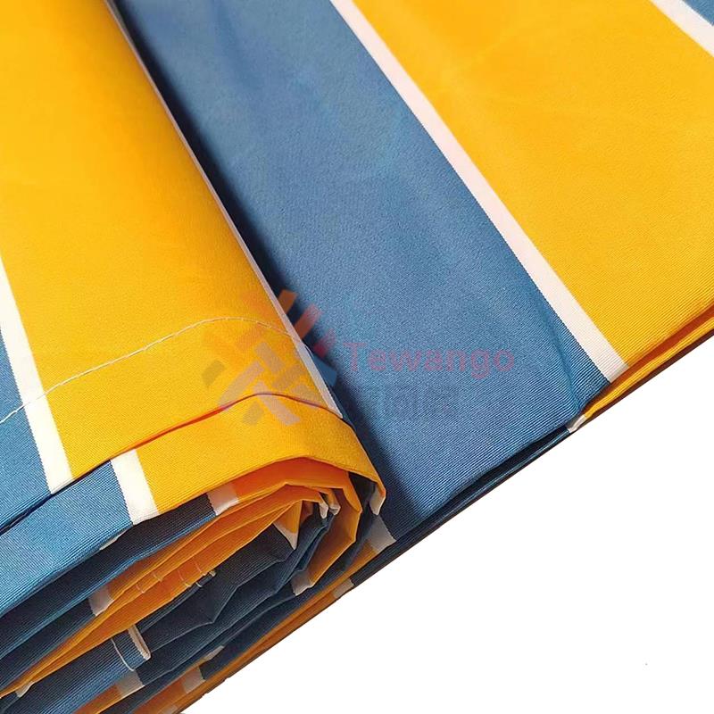 Retractable Awning Striped Outdoor awning folding arm awning high light fastness window balcony garden durable yellow and blue
