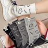 Women Socks Cartoon Cat Dog Japanese Kawaii Cute Middle Tube Socks Women Autumn and Winter Retro Long Socks