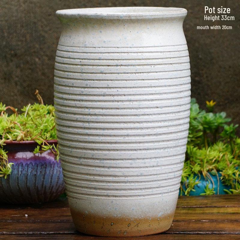 Coarse Ceramic Succulent Pot with Orchid Design – Old Tree Jade Pendant Style