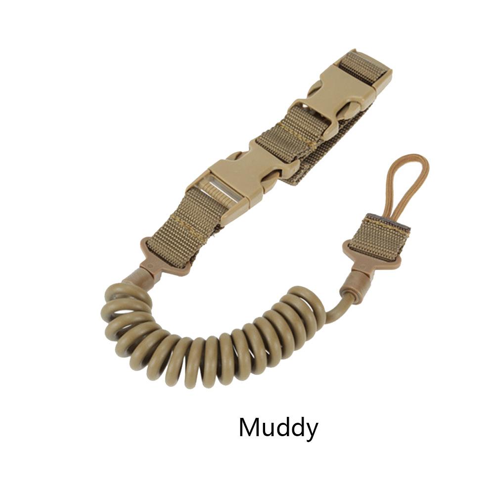 Multifunctional Tactical Strap EDC Elastic Stretching Rope Anti-Lost Retractable Hanging Buckle