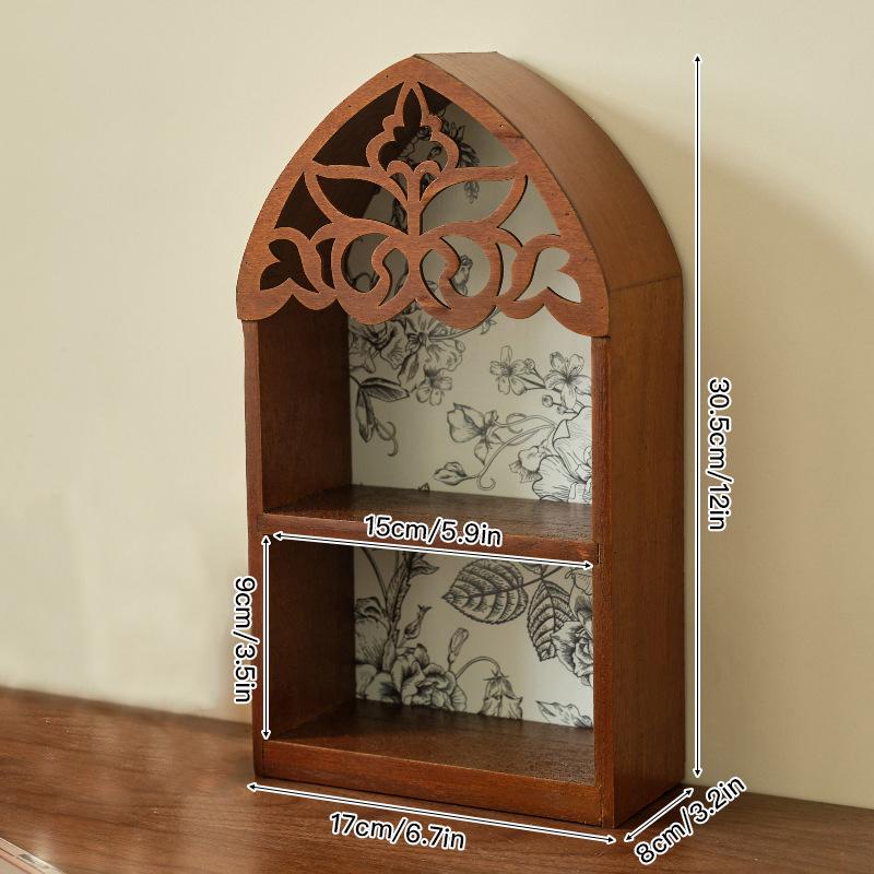 Stylish Wooden Multi-Tier Wall Shelf Space-Saving Storage & Display Organizer for Home Decor, Bedroom Crafts Living Room