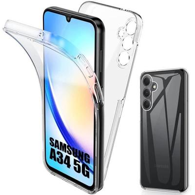 Coque de protection souple 360 - BOOLING - pour Samsung Galaxy A34 5G - Transparent - Antichoc - Silicone durable