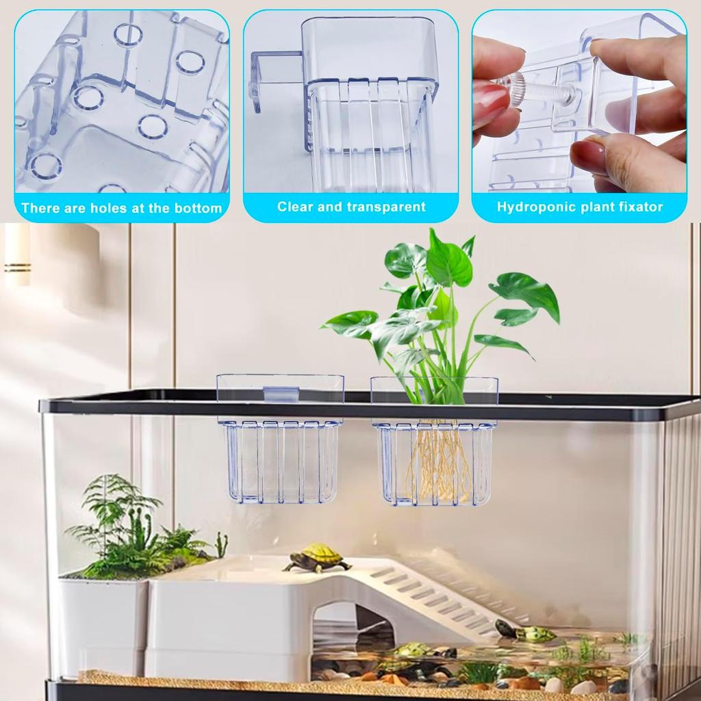 1/3pcs Fish Aquarium Water Grass Cup Multiple Plant Hydroponics Hydroponic Planting Basket for Fish Tank Landscape Home Garden