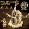 3D dřevěné puzzle Kouzelné violoncello mechanická hrací skříňka s pohyblivou stopkou Vtipná kreativní hračka pro dítě Sada stavebnic pro dívky Dospělý