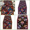 Skeleton Tablecover Linen Tablecloth Banquet Skull Table Runner  Halloween