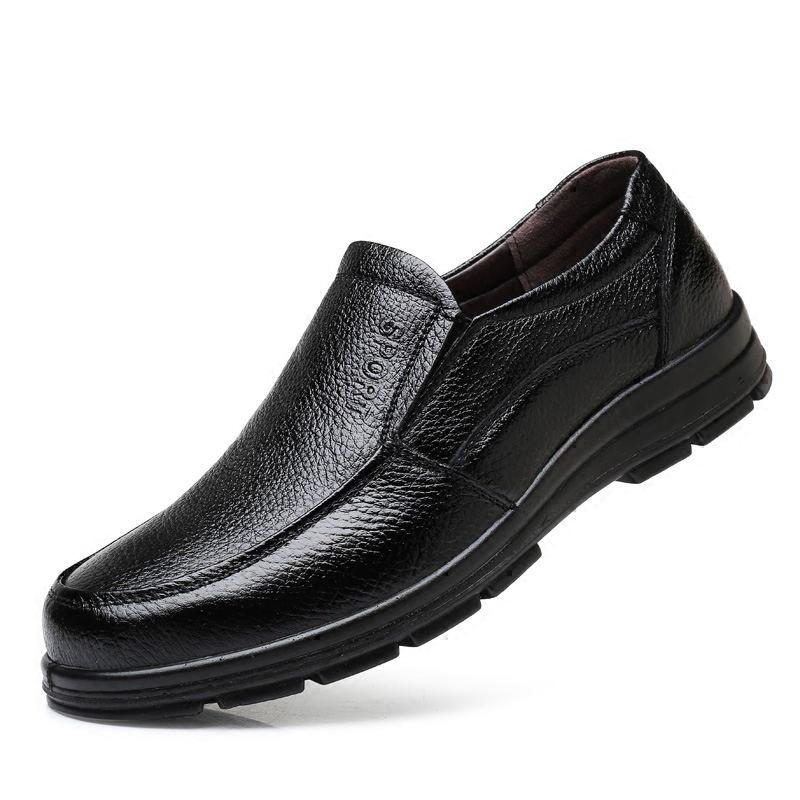 2025 direct sales first layer cowhide non-slip waterproof kitchen chef shoes spring casual leather shoes men's wear-resistant work shoes
