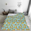 Individuell 3D-gedruckte lustige Dackel-Cartoon-Decken, bequeme weiche Flanell-Sommer-Überwurfdecke für Sofa, Außenbereich, Bett