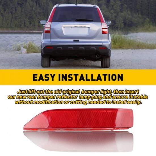 Left Driver Side Rear Reflector Bumper Light Tail Lamps For Honda CRV CR-V 07-09