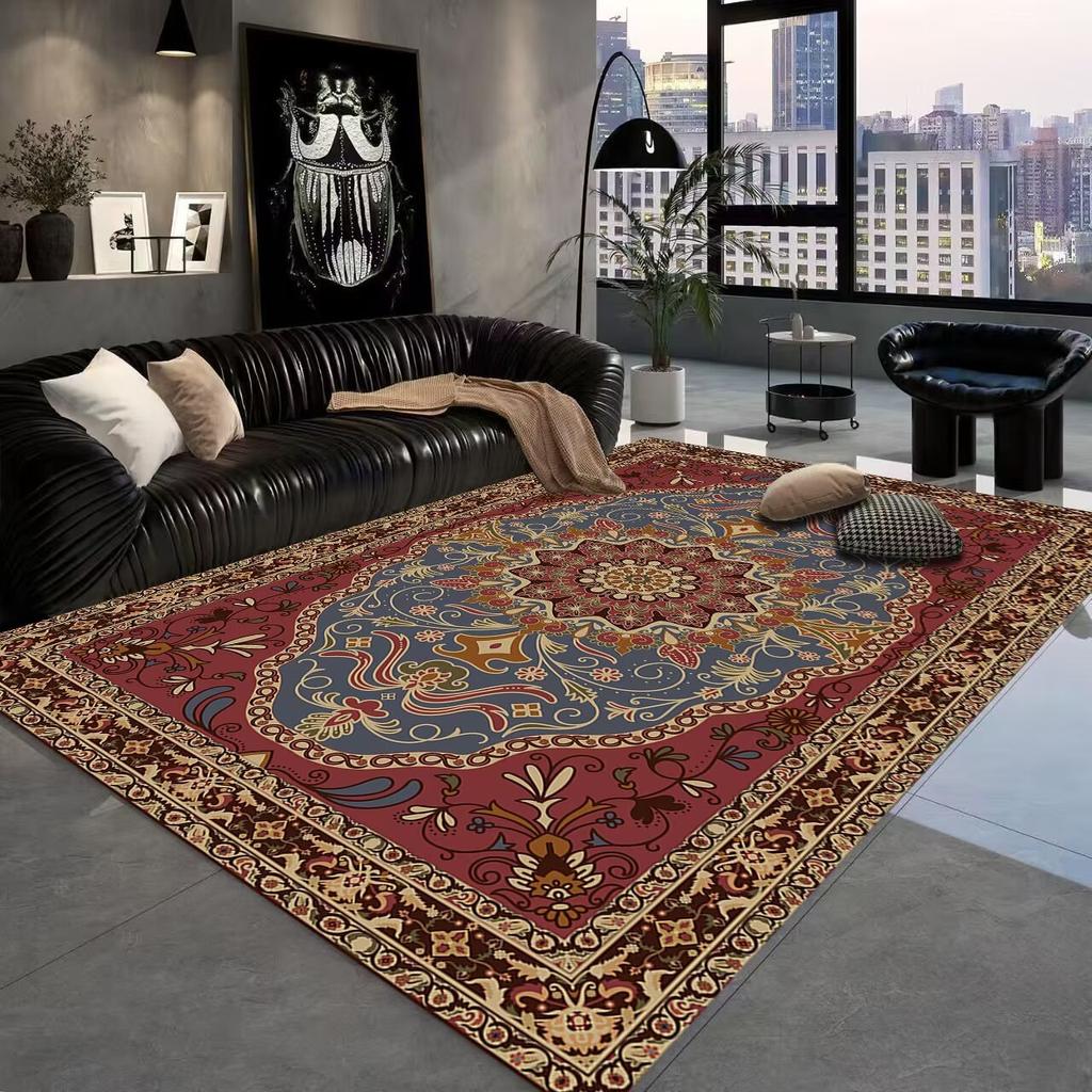Turkey Bohemian Area Rug Persian Large Carpet for Living Room Bedroom Non-slip Floor Mat Decoration
