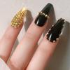 200Pcs/Set Nail Rivet Glitter 3D Effect Non-Fading Metal Rivet Art Decoration Street Punk Charm for Manicure