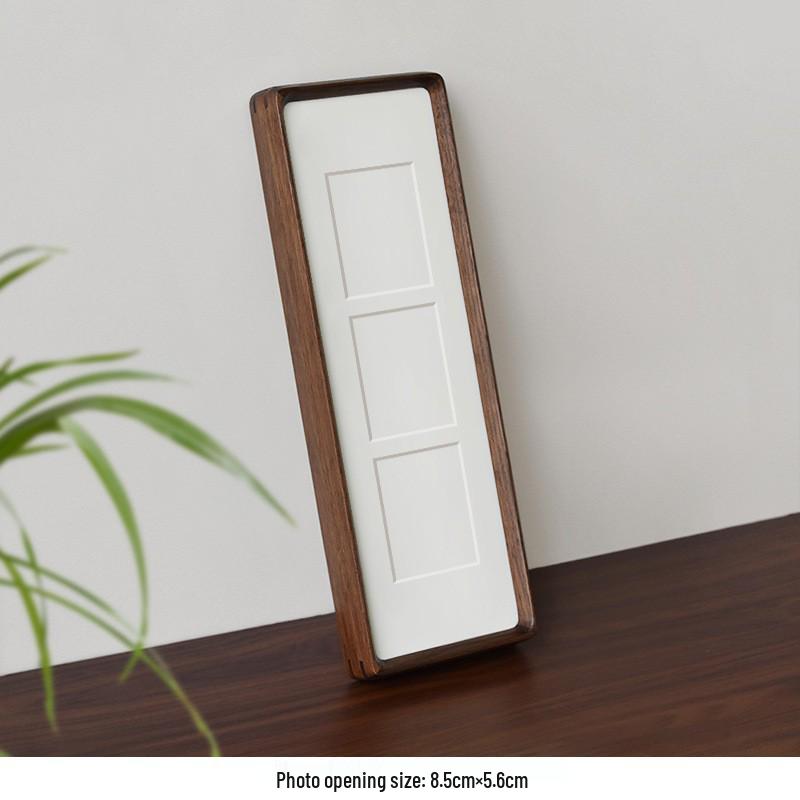 Solid Wood Mortise & Tenon Photo Frame with Round Corners and Beveled Edge for Wedding Dress Display