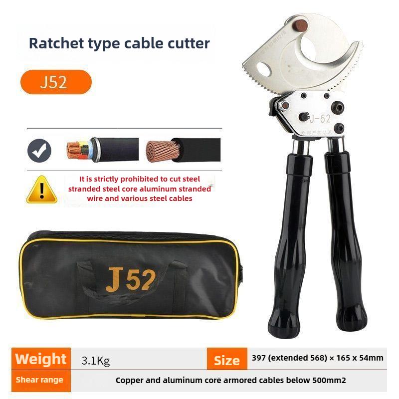 Ratchet Cable Shears Extendable Professional Cable Pliers Multi-function Heavy Duty Wire Cutters Copper Aluminum Bolt Cutters