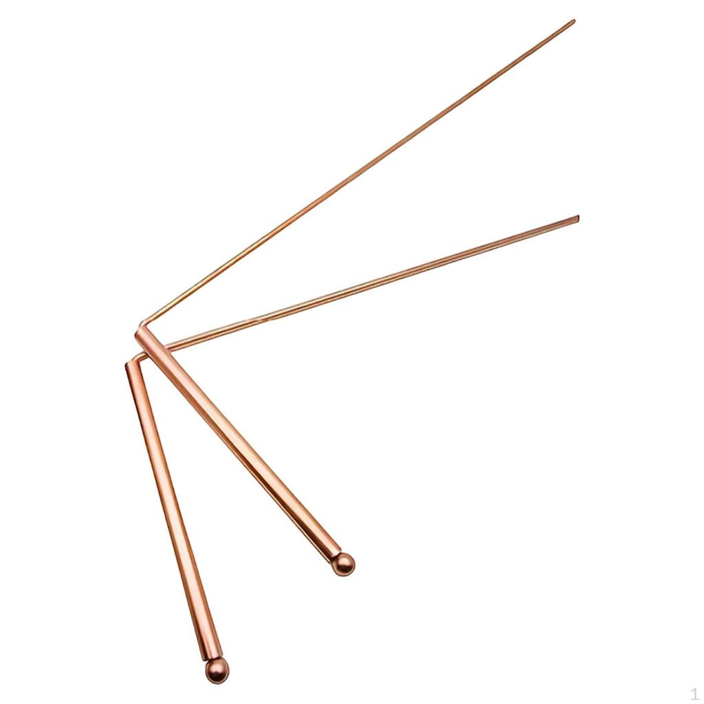 2Pcs Copper Dowsing Rods,Detection , Detect Rods Traditional Divining Portable for Searching