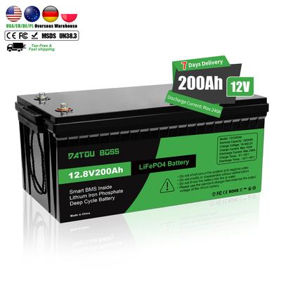 EU USA Warehouse 12v 24v 100ah 200ah 300ah Lifepo4 Bluetooth Iron Phosphate Battery 12v 300ah Lithium Batteries Pack 300A BMS