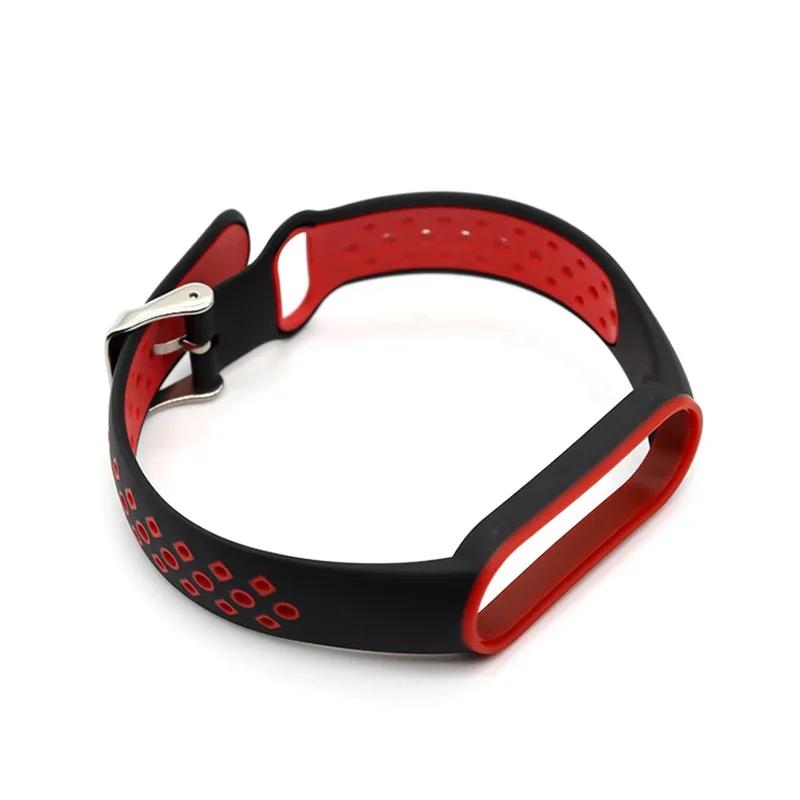 For Xiaomi Mi Band 5 4 3 6 Strap Double Color Silicone Wristband Bracelet Replacement For Xiaomi Band 4 MiBand 3 5 6 Band Straps