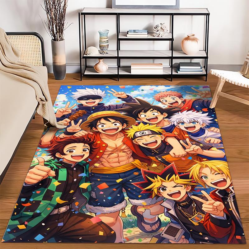 Anime Character Carpet with Colorful Design and Cheerful Patterns Suitable for Use As an Anti-slip for Living Room Bedroom Sofas