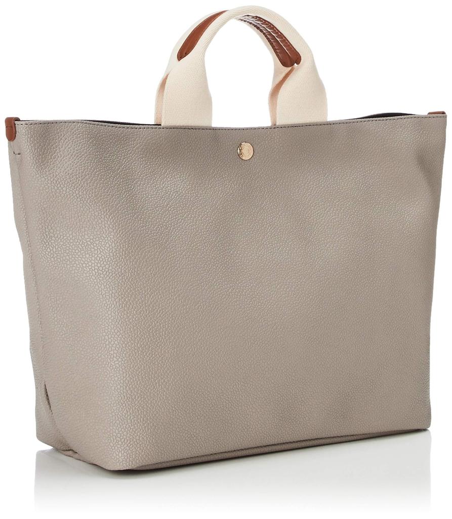 Scotch Grain Neo Leather A4 Tote Bag Plain BREATH Light Gray [TOPKAPI] Women's