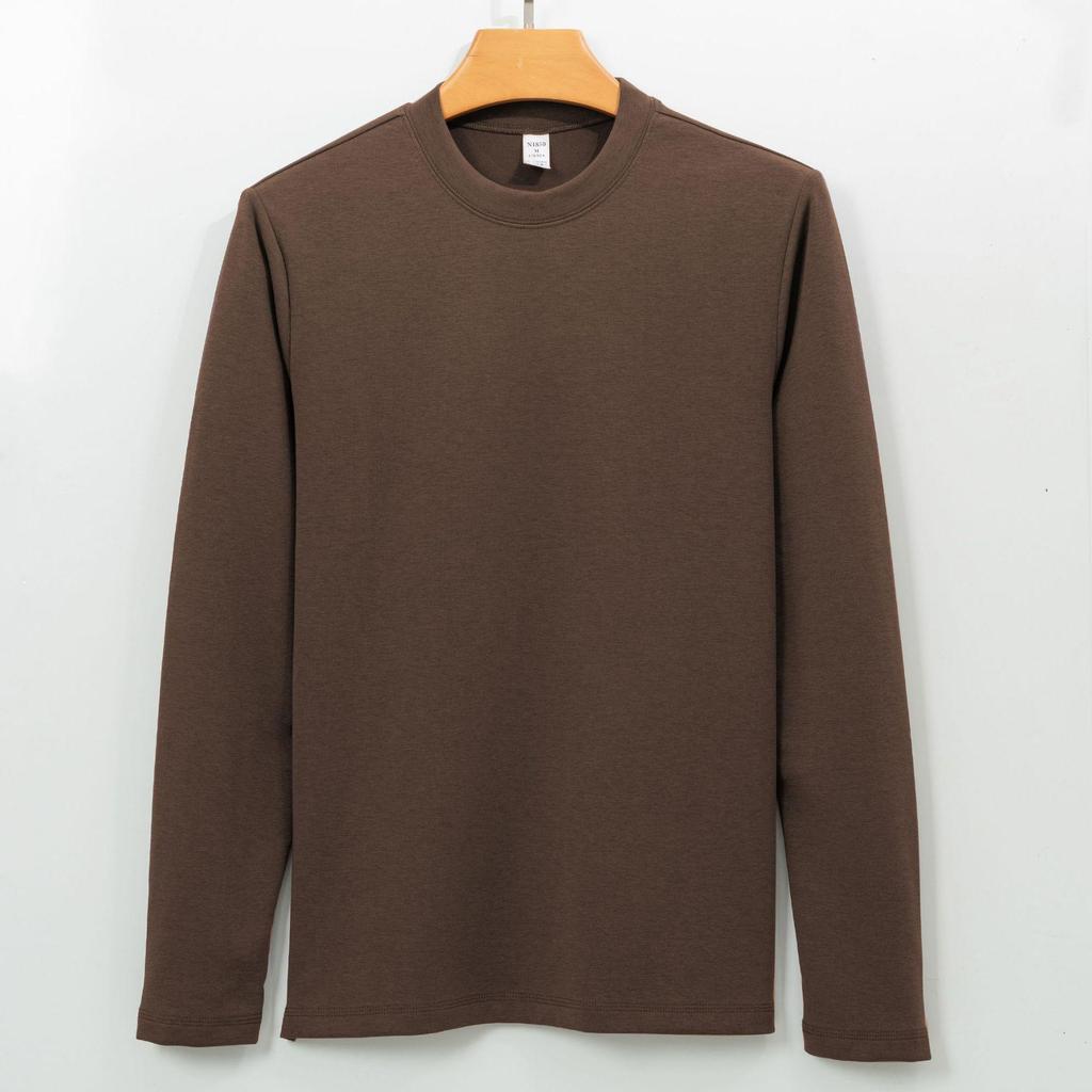 Premium Men's White Long Sleeve Moisture-Wicking Antibacterial Heating T-Shirt