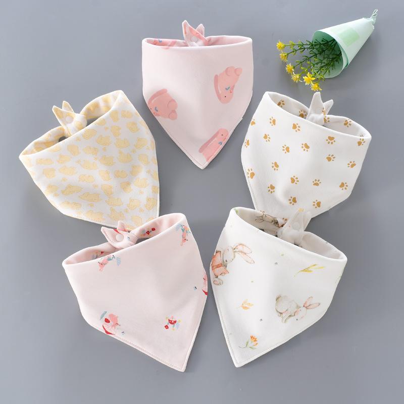 Baby Bibs 5 Pack Baby Bandana Drool Bibs Cotton for Unisex Boys Girls Babador Feeding Smock Infant Burp Cloth Baby Saliva Towel