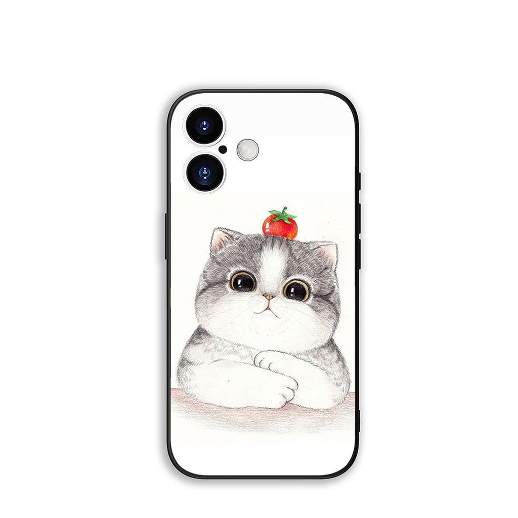 For Samsung Galaxy S25 S23 S22 S24 FE Ultra Plus A56 A05 A06 A15 A16 A57 S7 Edge Phone Cover Case Cat Meow