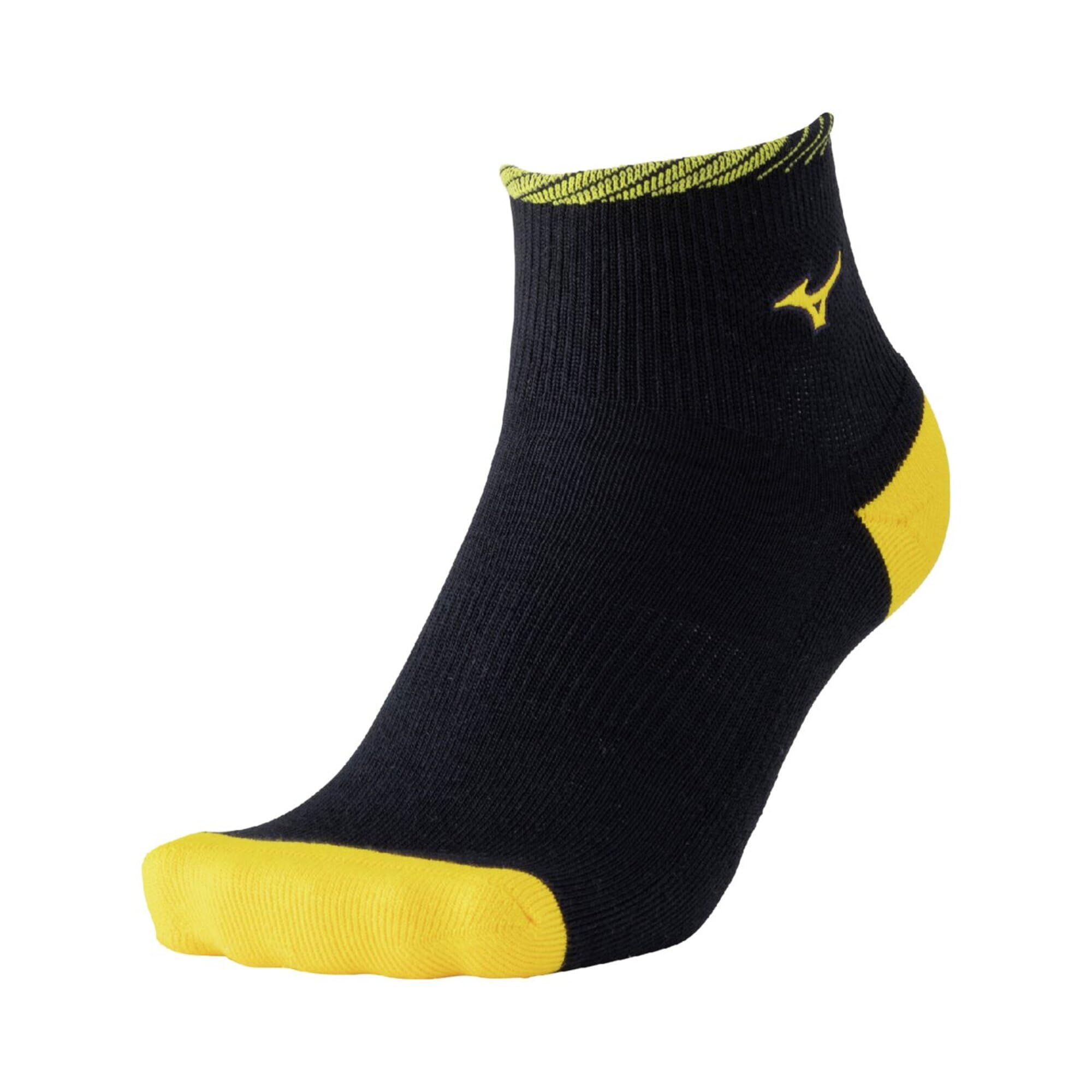 

Mizuno Short Dress Tennis/Badminton Socks, 62JXC006, Navy/Yellow
