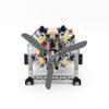 MOC High-tech 8 Cylinder Radial Engine with Small Rotor Blade Model Building Blocks Compatible with PF Set DIY Engine Bricks Toy