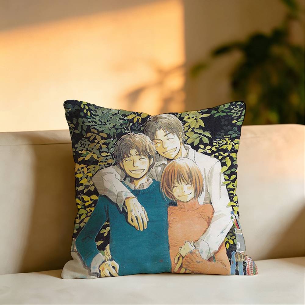 Anime hHoney and Clover Pillow Case Square DoubleSided Sofa Cushion Cover Bedroom Bedside Pillow
