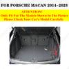 Sinjayer Car AUTO Trunk Mat ALL Weather Tail Boot Luggage Pad Carpet Flat Side Cargo Liner Cover For Porsche Macan 2014
