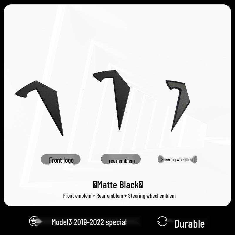 

Tesla Model 3/Y Накладка на кермо з чорним логотипом Аксесуар