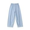Deesha Girls' Pleated Wide-Leg Denim Jeans