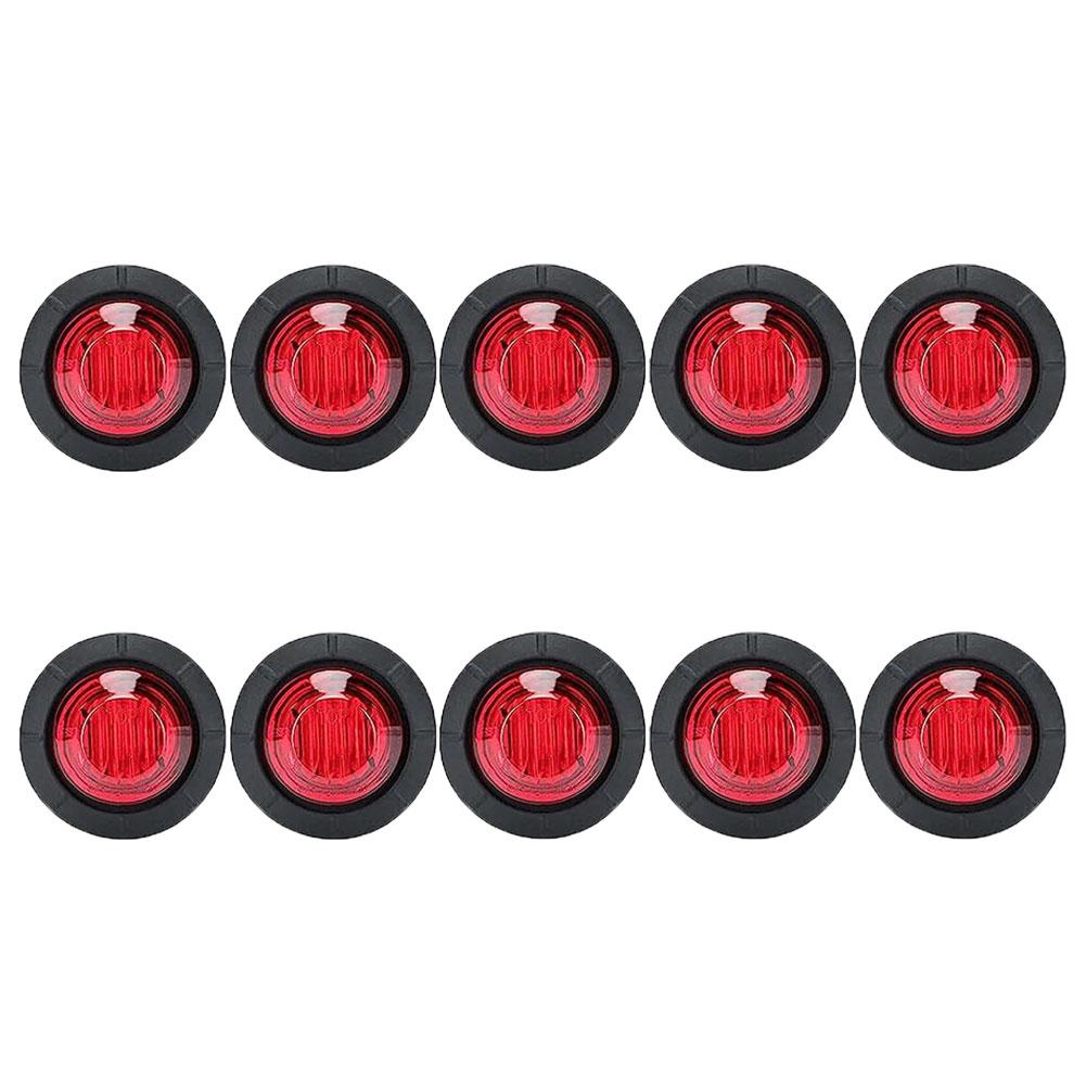 10Pcs 12/24V Vehicle LED Side Marker Light Mini Turn Signal Lamp Rear Light Stop Warning Light For Car Trailer Lorry Tractor Bus